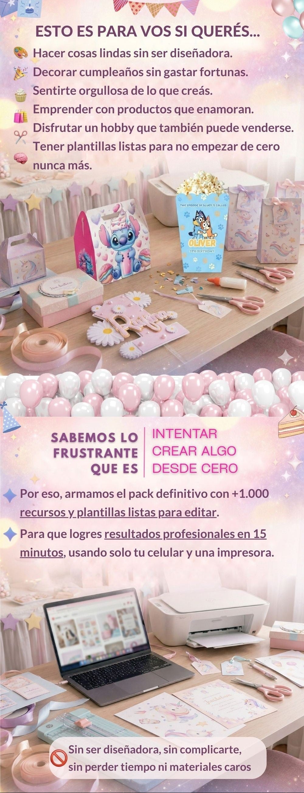 Kit completo papelería creativa